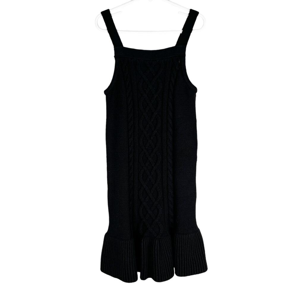 Gymboree Girls Cable Knit Sweater Dress Black 7 Sleeveless New